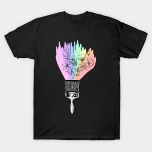 Rainbow Painted Tattoo T-Shirt